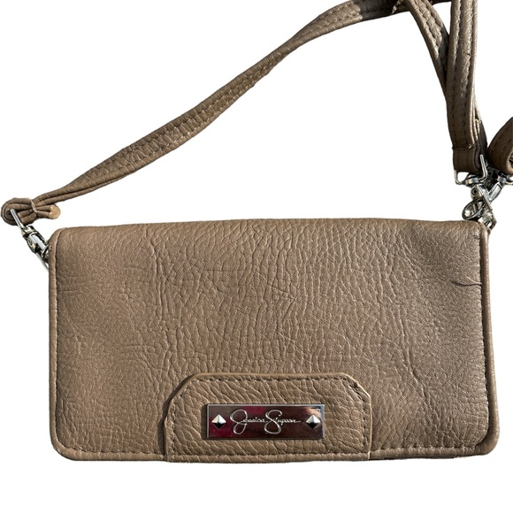 JESSICA SIMPSON Wristlet Wallet Crossbody Color Taupe - Picture 5 of 8